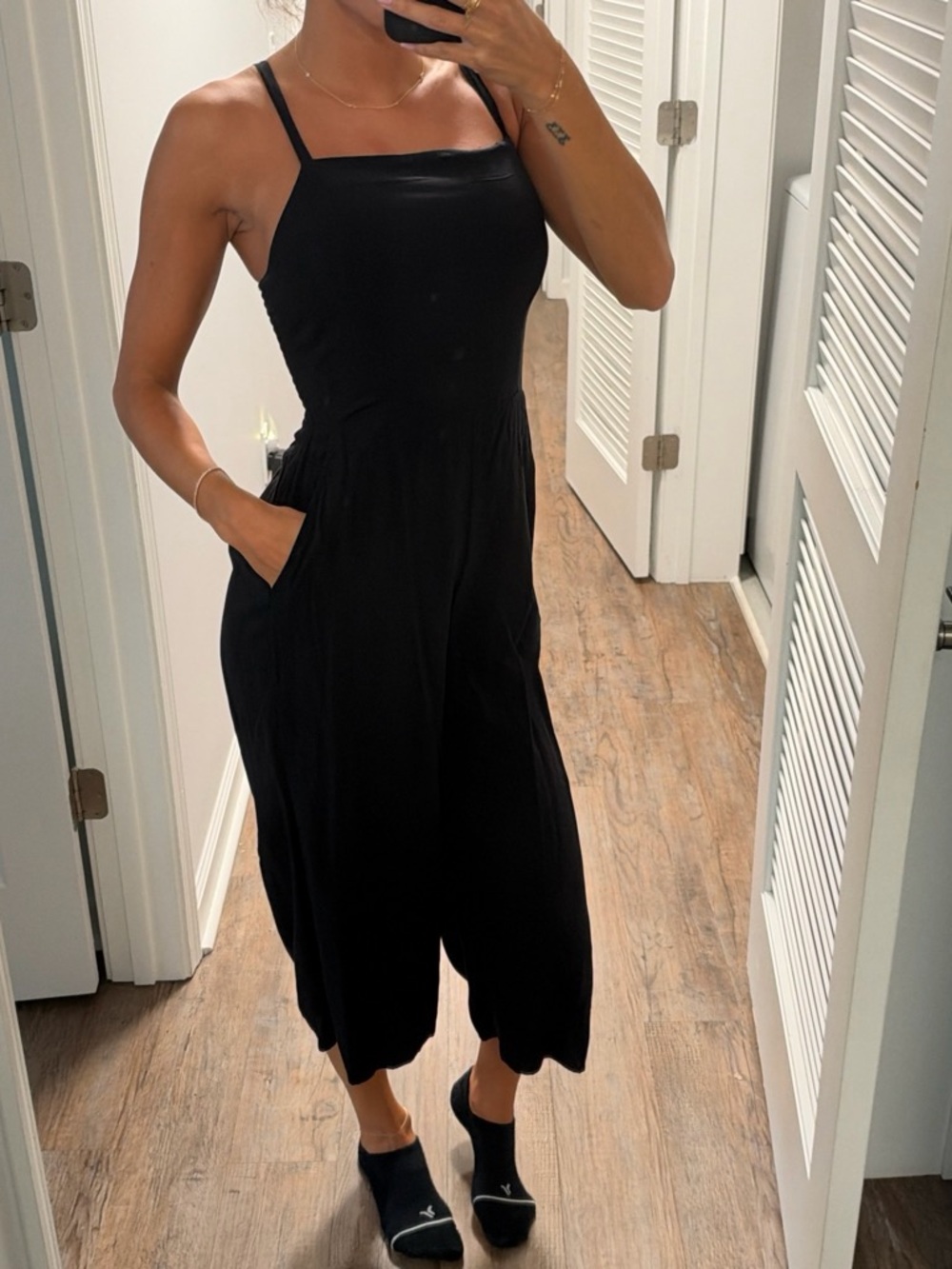 Old Navy Black Wide-Leg Spaghetti Strap Jumpsuit